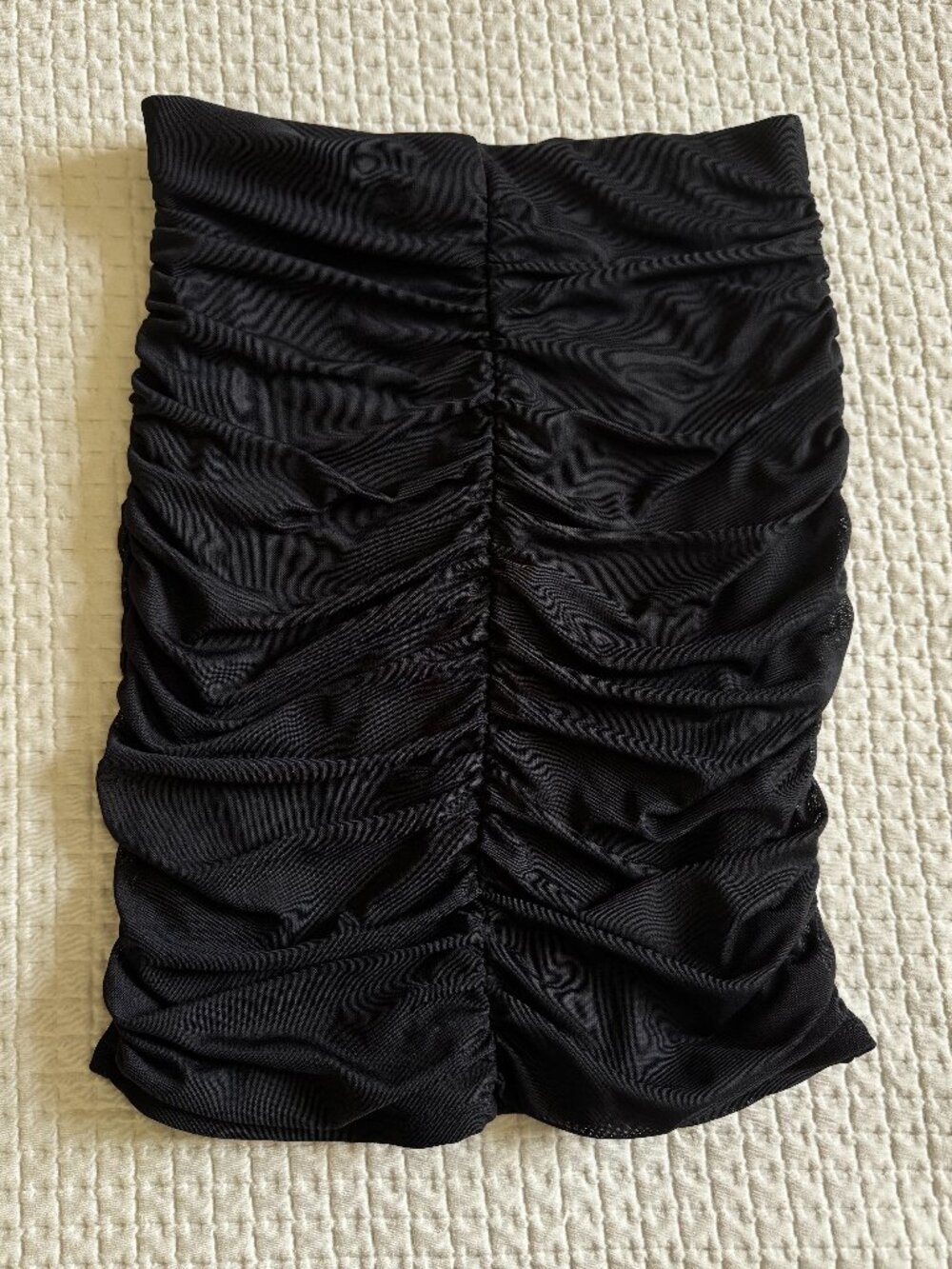 Windsor Black Mesh Ruched Skirt